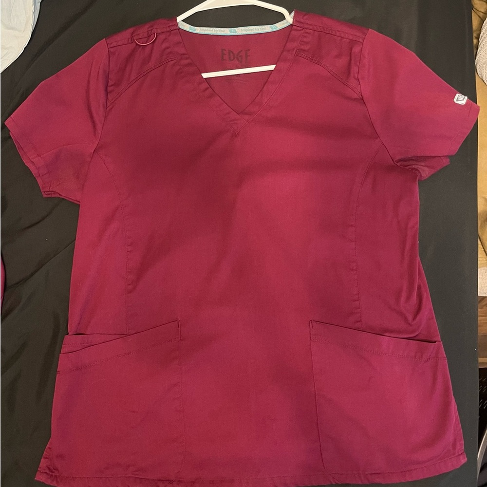Edge Women's Maroon scrub set